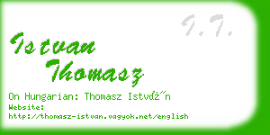 istvan thomasz business card